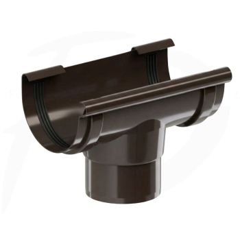 Lej spustowy PVC firmy KROP ⌀ 75 kolor ciemny brąz